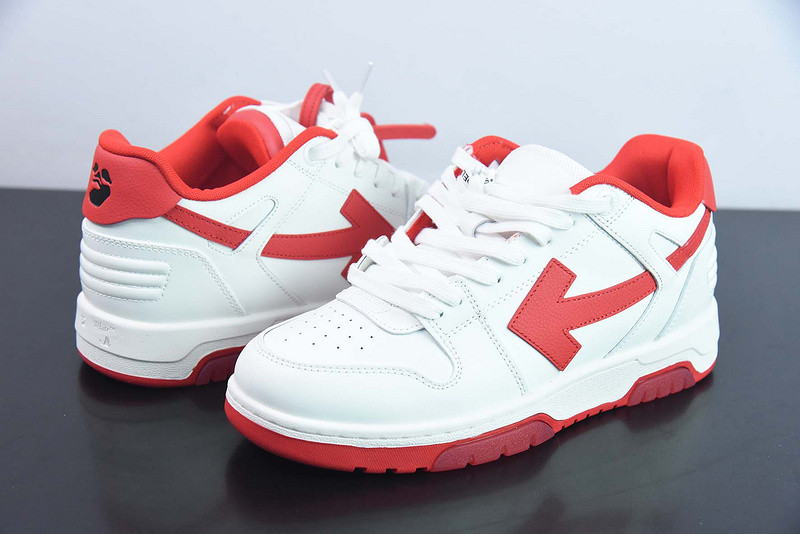 OF™ C/O VIRGIL ABLOH OUT OF OFFICE LOW-TOP LEATHER SNEAKERS ‘OOO“