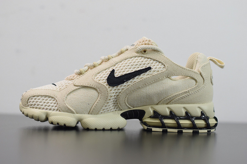 NIKE AIR ZOOM SPIRIDON CAGED STUSSY- FOSSIL CQ5486-200 .