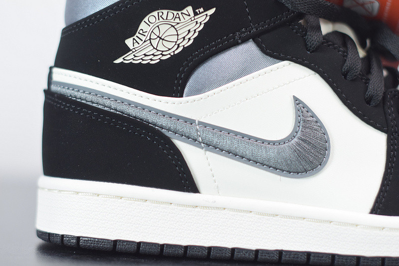 AIR JORDAN 1 MID SATIN GREY TOE 852542-011