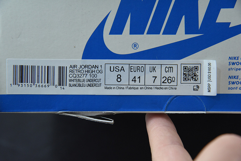 Travis Scott x Fragment x Nike Air Jordan 1 Low Cream White Blue CQ3277-100