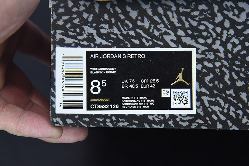 AIR JORDAN 3 RETRO CARDINAL RED CT8532-126