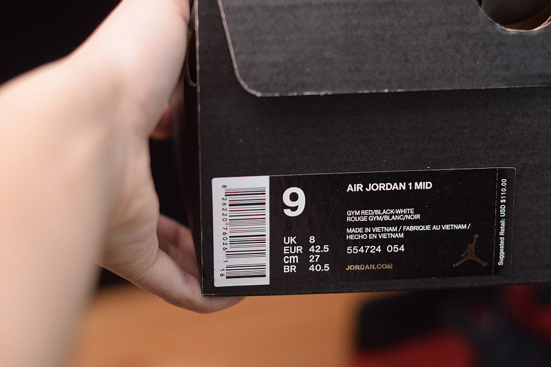 AIR JORDAN 1 MID "REVERSE BRED" 554724-054