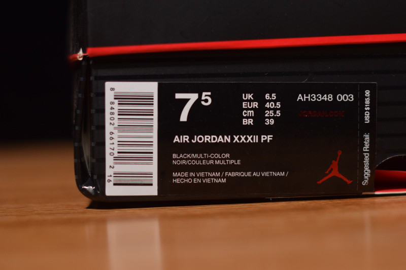 AIR JORDAN 32 “BLACK CAT” AH3348-003