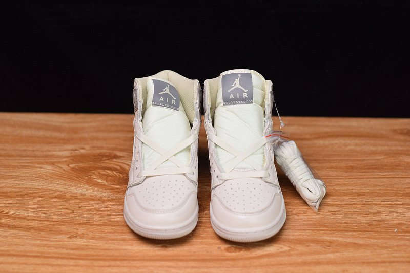 AIR JORDAN 1 MID LIGHT BONE WOLF GREY (GS) 554725-053