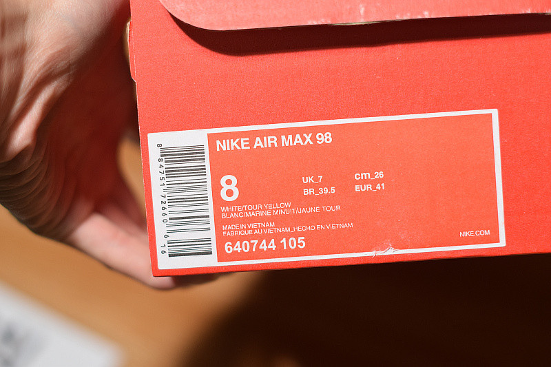 NIKE AIR MAX 98 TOUR YELLOW 640744-105