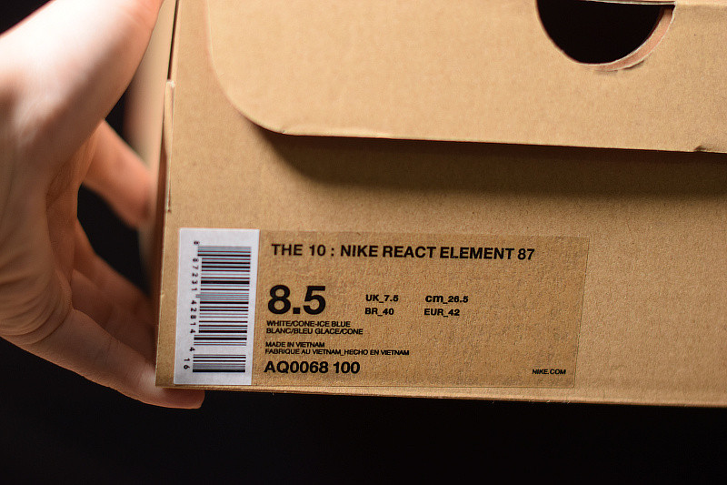 NIKE REACT ELEMENT 87 "OF" AQ0068-100
