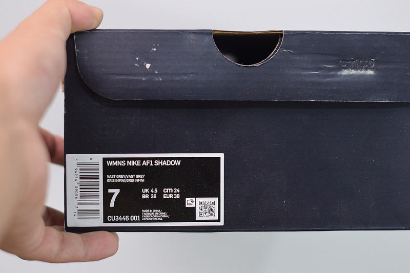 NIKE AIR FORCE 1 SHADOW VAST GREY LASTER ORANGE CU3446-001