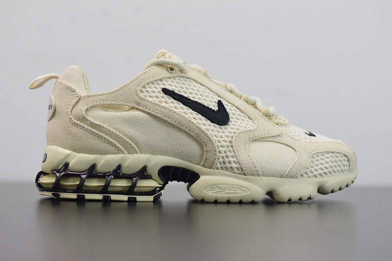 NIKE AIR ZOOM SPIRIDON CAGED STUSSY- FOSSIL CQ5486-200 .