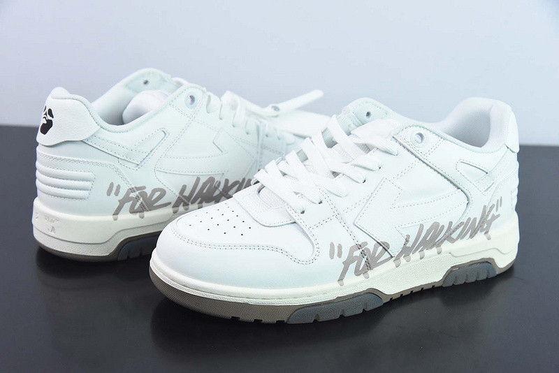OF™ C/O VIRGIL ABLOH OUT OF OFFICE LOW-TOP LEATHER SNEAKERS ‘OOO“