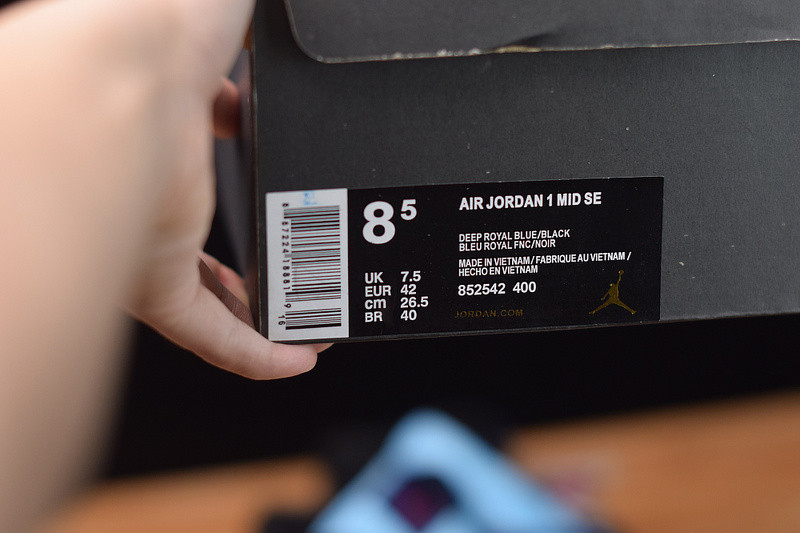 AIR JORDAN 1 MID SE "DEEP ROYAL BLUE" 852542-400