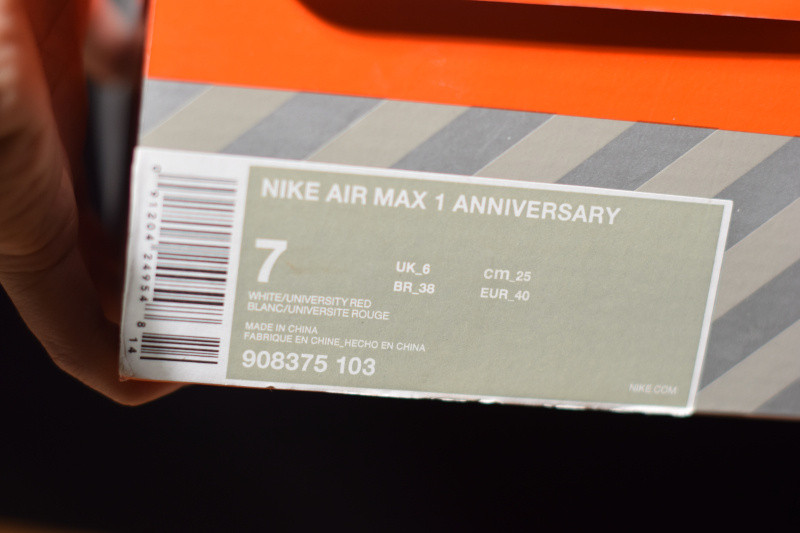 NIKE AIR MAX 1 ANNIVERSARY RED 908375-103