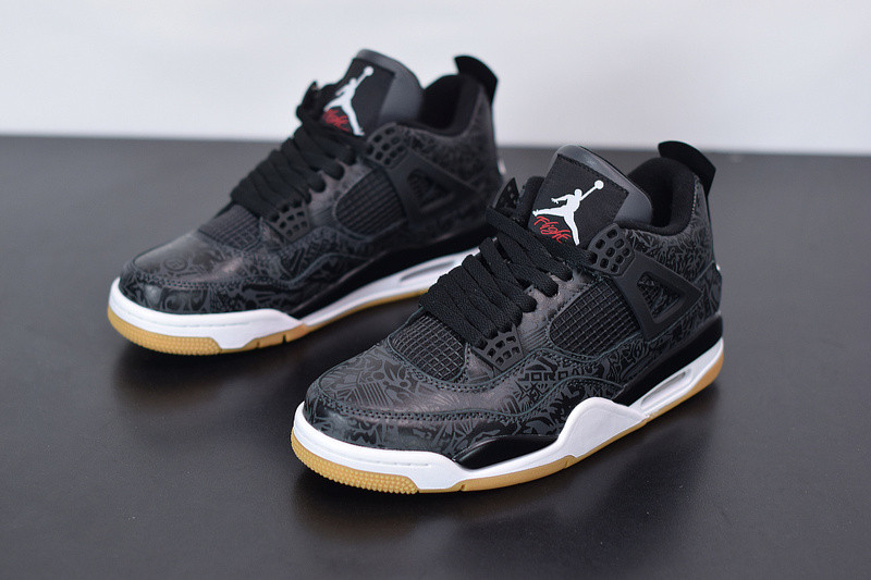 AIR JORDAN 4 RETRO LASER BLACK GUM CI1184-001