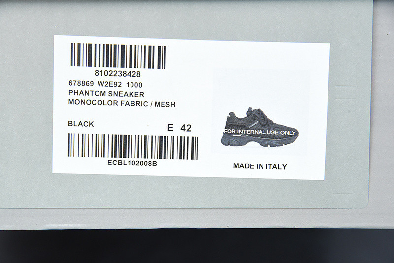 BC PHANTOM SNEAKER MONOCOLOR FABRIC/ MESH 678869 W2E92 1000