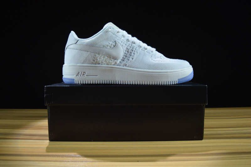 NIKE AIR FORCE 1 ULTRA FLYKNIT LOW "WHITE ICE" 817419-100