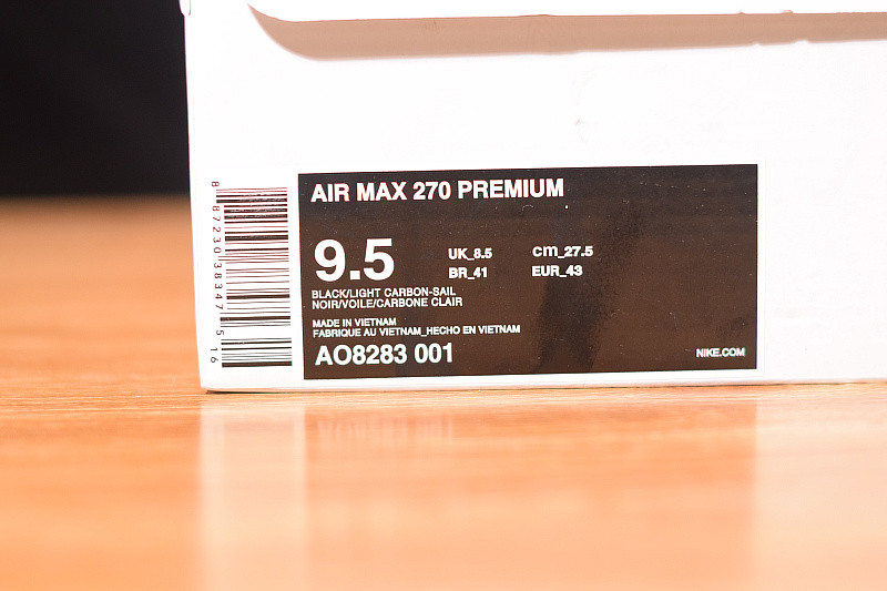 NIKE AIR MAX 270 PREMIUM BLACK AO8283-001