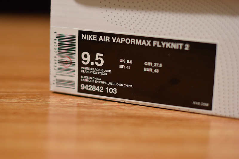 NIKE AIR VAPORMAX 2 WHITE BLACK 942842-103