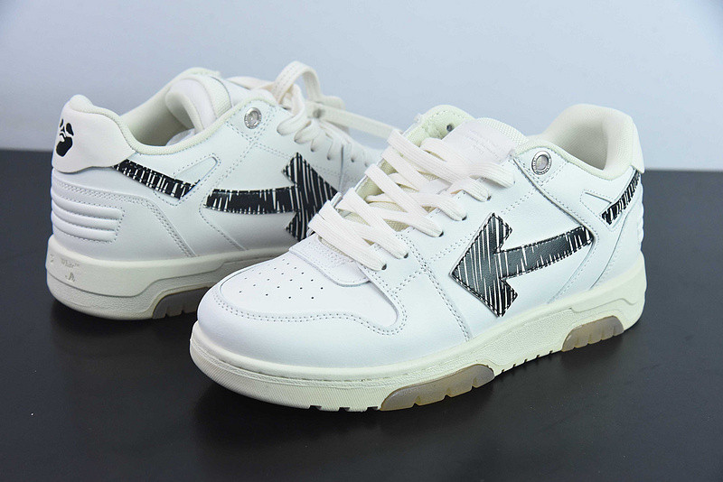 OF™ C/O VIRGIL ABLOH OUT OF OFFICE LOW-TOP LEATHER SNEAKERS ‘OOO“