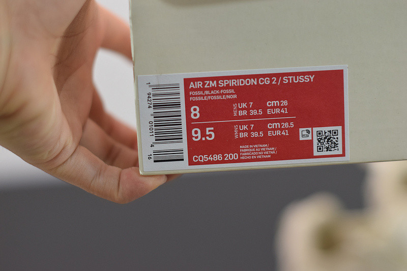 NIKE AIR ZOOM SPIRIDON CAGED STUSSY- FOSSIL CQ5486-200 .