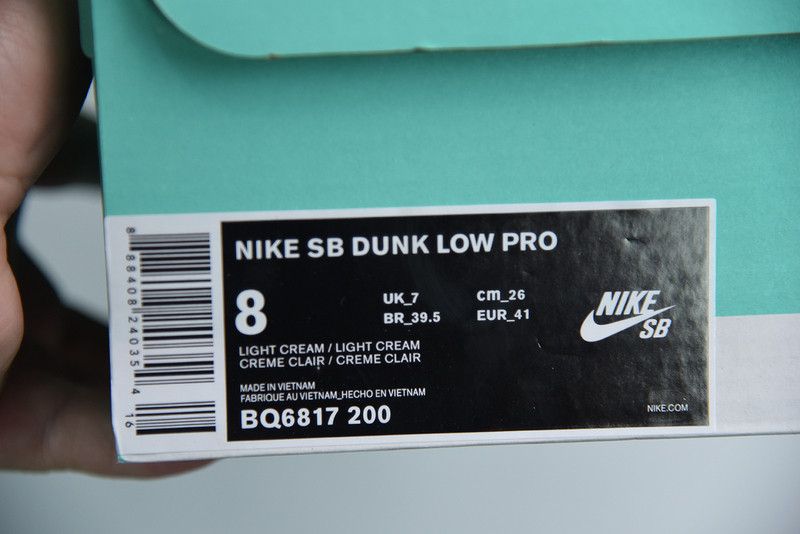 NIKE SB DUNK LOW LIGHT CREAM THUNDERSTORM BQ6817-200