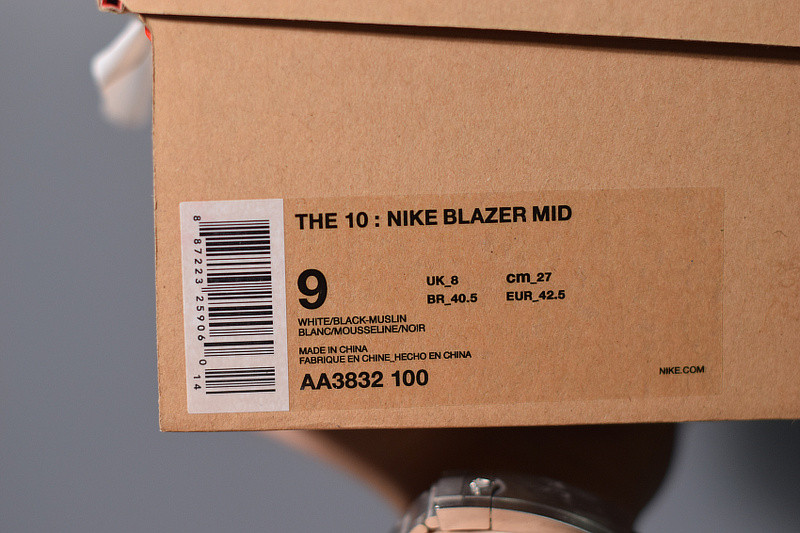 NIKE OF BLAZER MID THE TEN 10 VIRGIL ABLOH AA3832-100