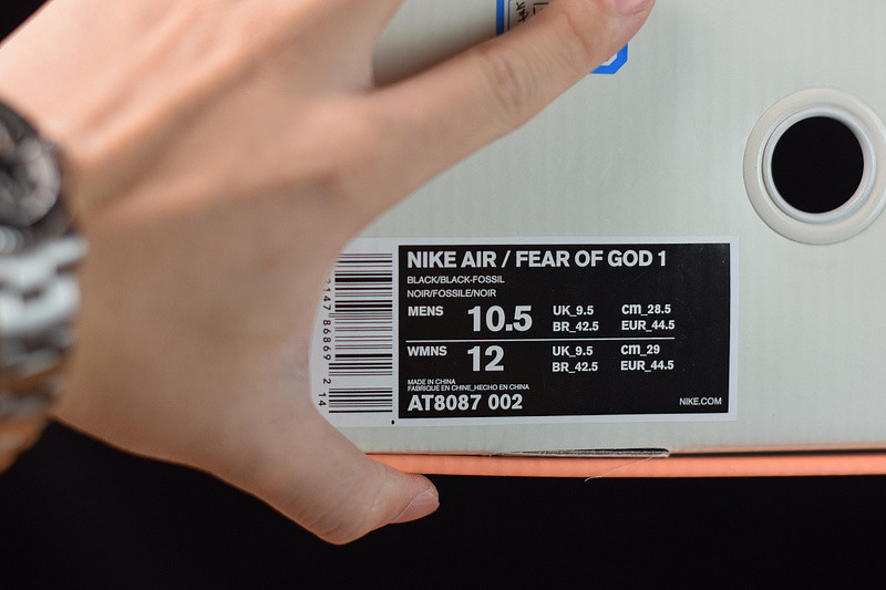 NIKE AIR FEAR OF GOD 180 BLACK AT8087-002
