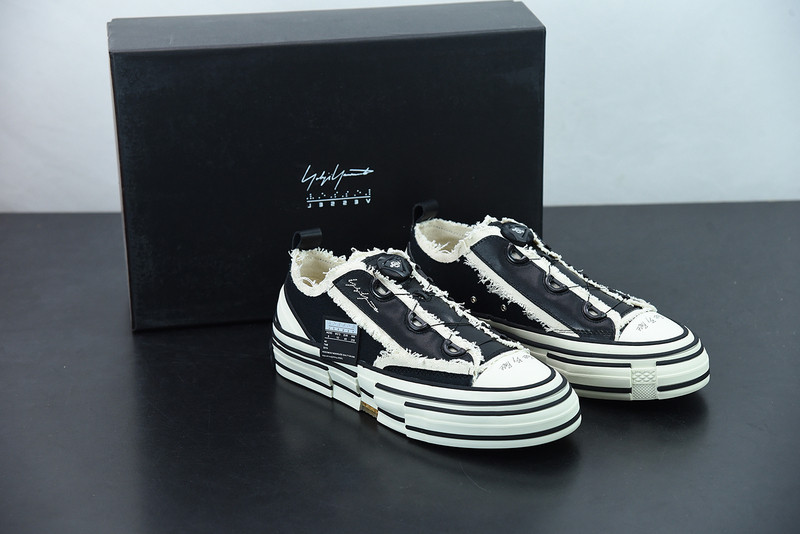 XVESSEL BLACK LACE-UP SNEAKERS