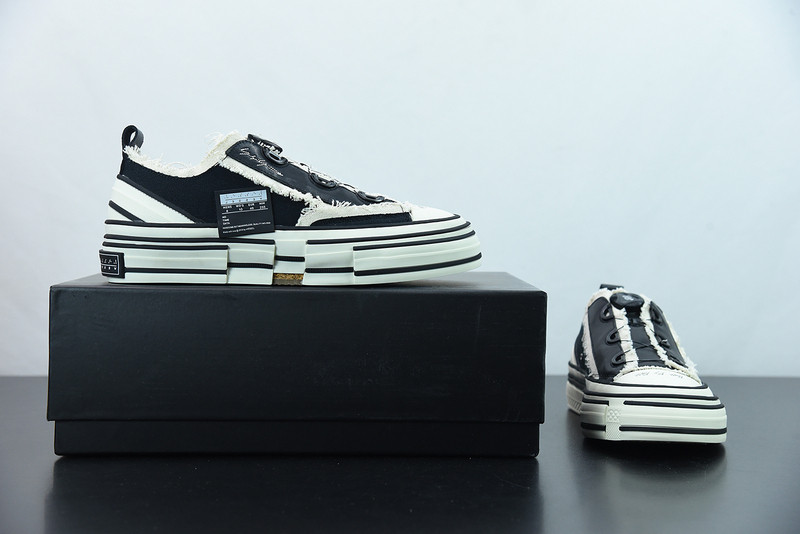 XVESSEL BLACK LACE-UP SNEAKERS