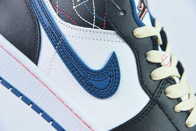 Air Jordan 1 Low White Industrial Blue Black Siren Red FV3622-141