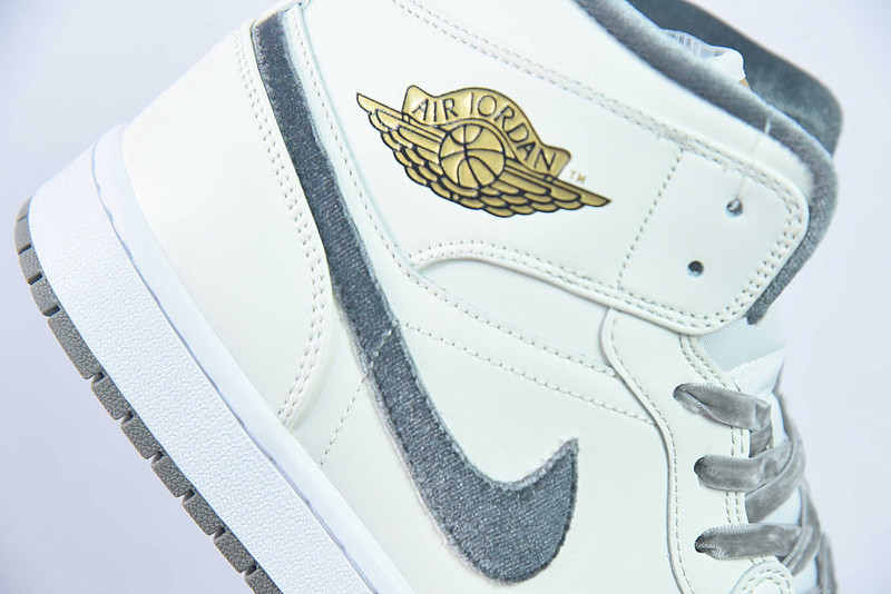 Air Jordan 1 Mid GS "Grey Velvet Toe" FB9899-100