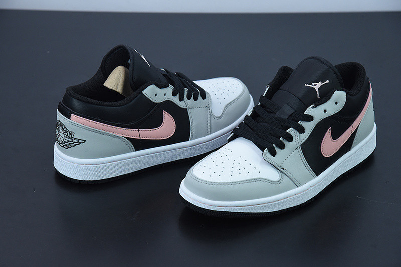 AIR JORDAN 1 LOW WHITE GREY BLACK PINK 553558-062