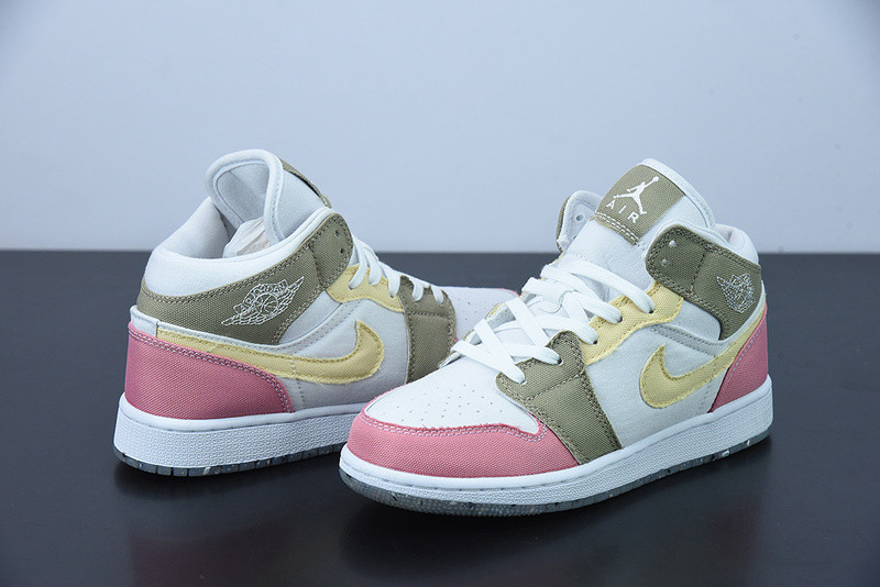 AIR JORDAN 1 MID GS PASTEL GRIND DJ0338-100