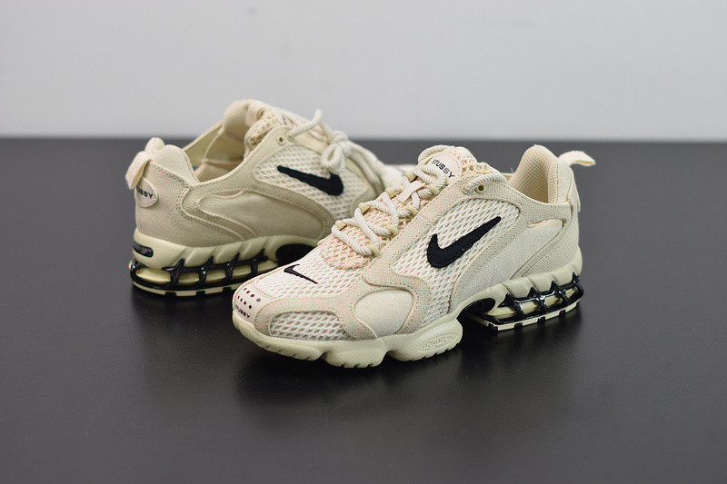 NIKE AIR ZOOM SPIRIDON CAGED STUSSY- FOSSIL CQ5486-200 .