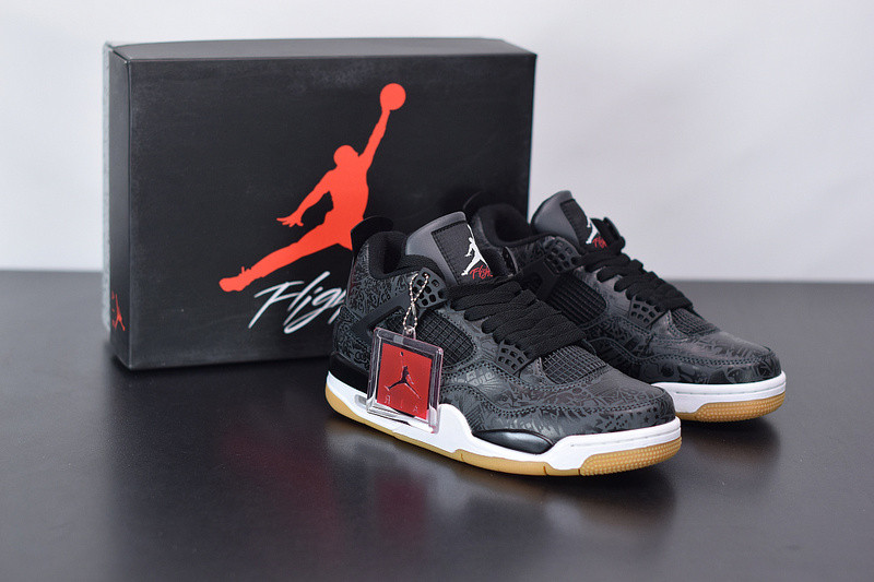 AIR JORDAN 4 RETRO LASER BLACK GUM CI1184-001