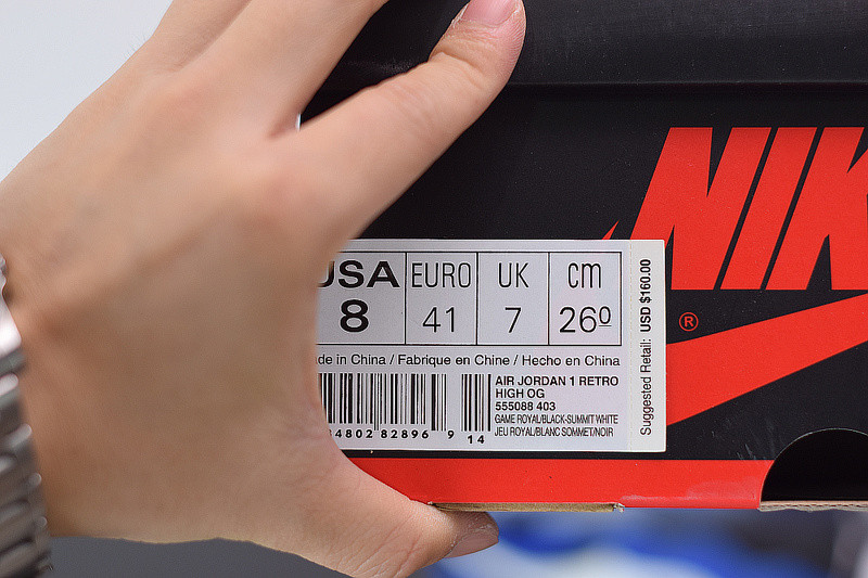 AIR JORDAN 1 RETRO HIGH OG "GAME ROYAL" 555088-403