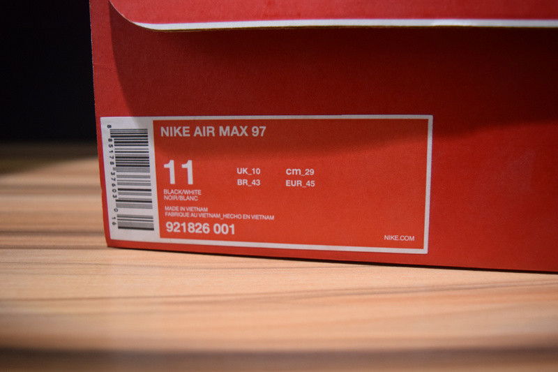 NIKE AIR MAX 97 BLACK WHITE 921826-001