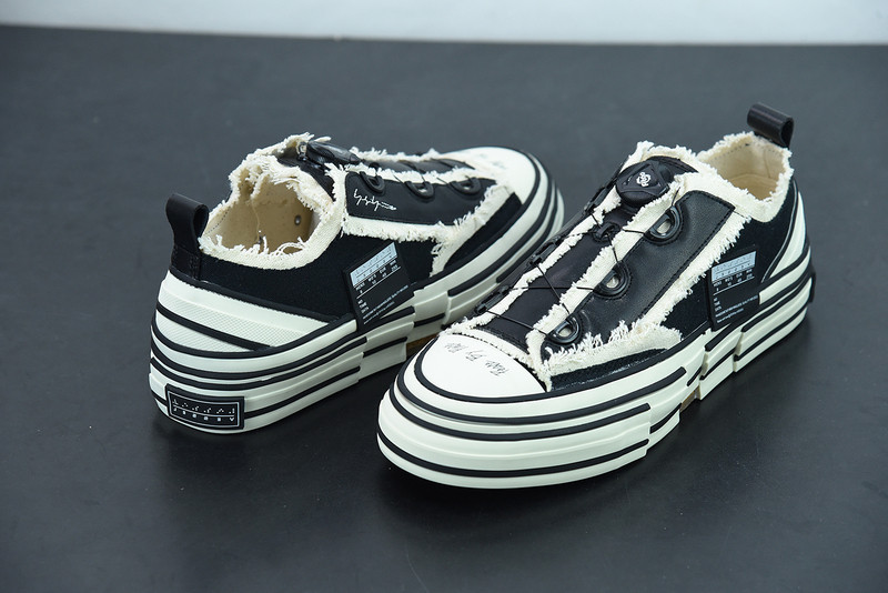 XVESSEL BLACK LACE-UP SNEAKERS