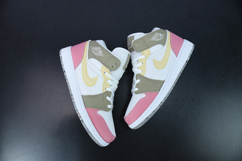 AIR JORDAN 1 MID GS PASTEL GRIND DJ0338-100