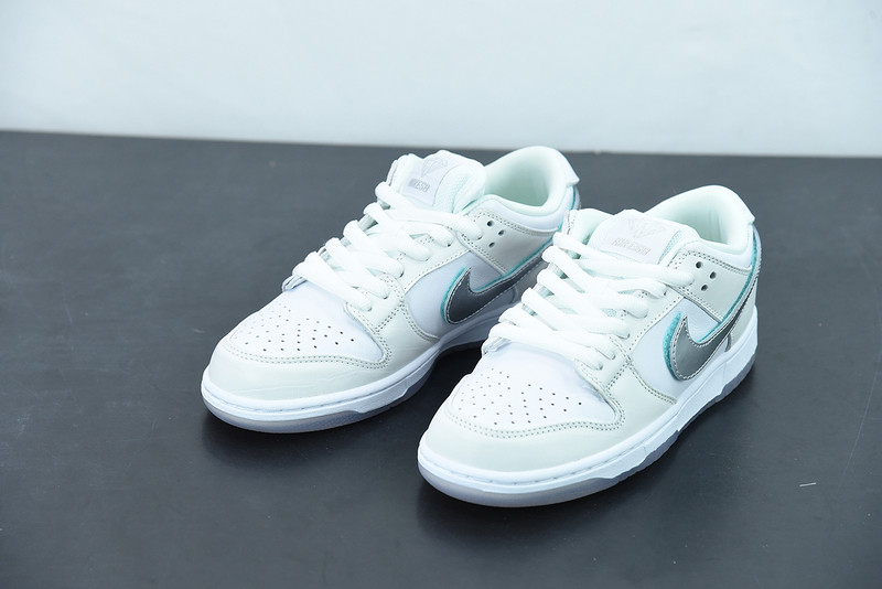 nike sb dunk low Di*m*nd supply co white Di*m*nd bv1310-100