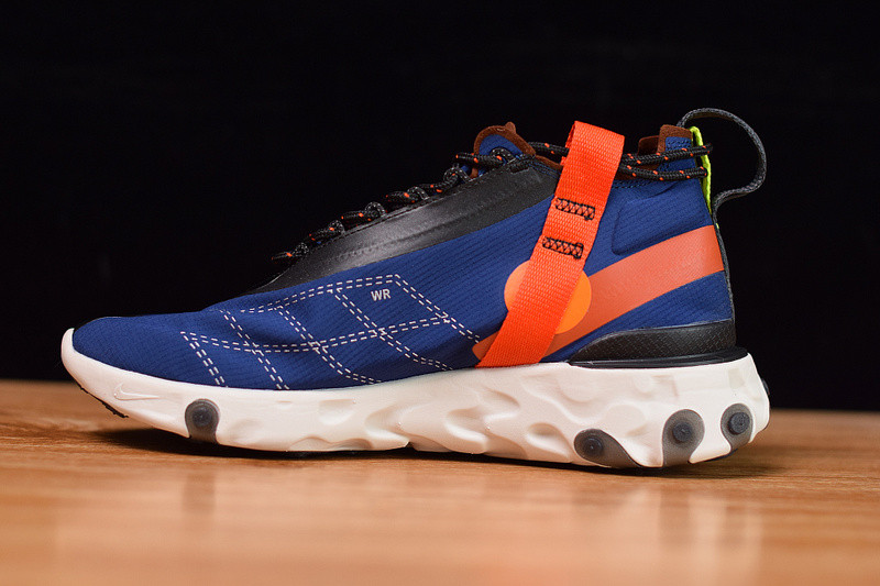 NIKE REACT RUNNERr MID WR ISPA BLUE VOID TEAM ORANGE AT3143-400