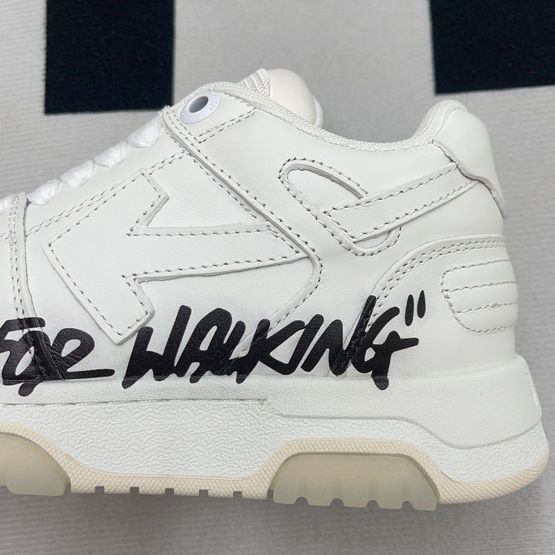 OF™ C/O VIRGIL ABLOH OUT OF OFFICE LOW-TOP LEATHER SNEAKERS ‘OOO“