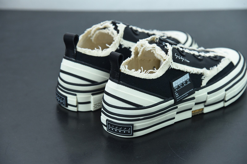 XVESSEL BLACK LACE-UP SNEAKERS