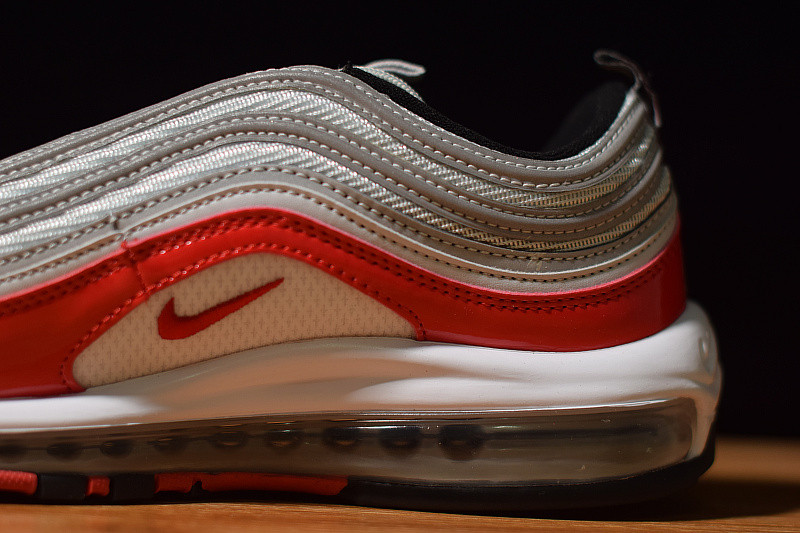 NIKE AIR MAX 97 PURE PLATINUM UNIVERSITY RED 921826-009