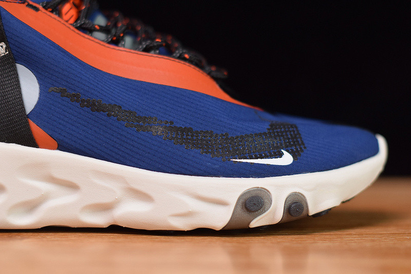 NIKE REACT RUNNERr MID WR ISPA BLUE VOID TEAM ORANGE AT3143-400