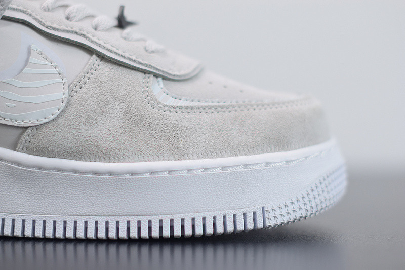 NIKE AIR FORCE 1 SHADOW VAST GREY LASTER ORANGE CU3446-001