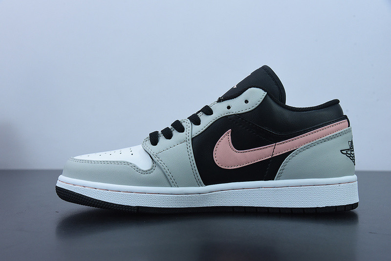 AIR JORDAN 1 LOW WHITE GREY BLACK PINK 553558-062