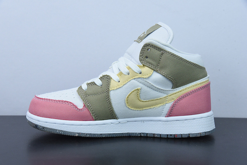 AIR JORDAN 1 MID GS PASTEL GRIND DJ0338-100