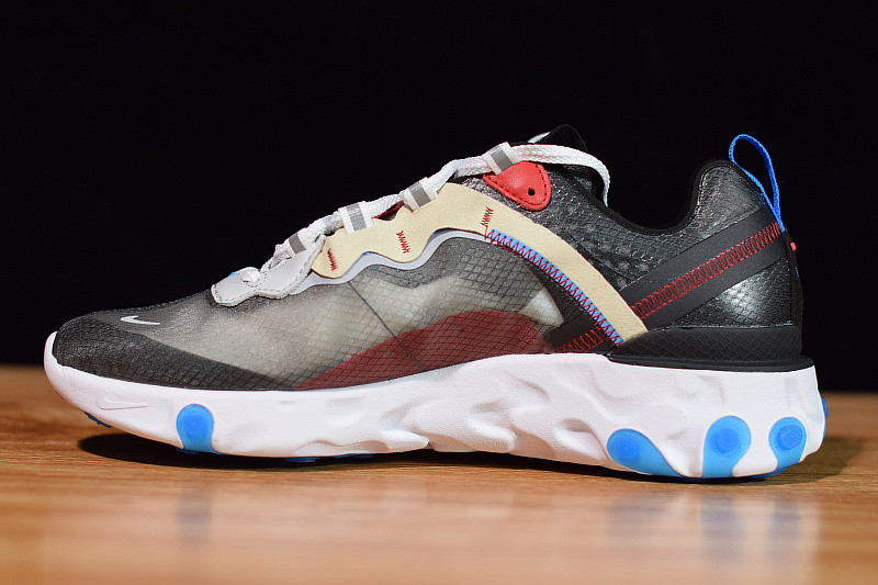 NIKE REACT ELEMENT 87 DARK GREY PHOTO BLUE AQ1090-003