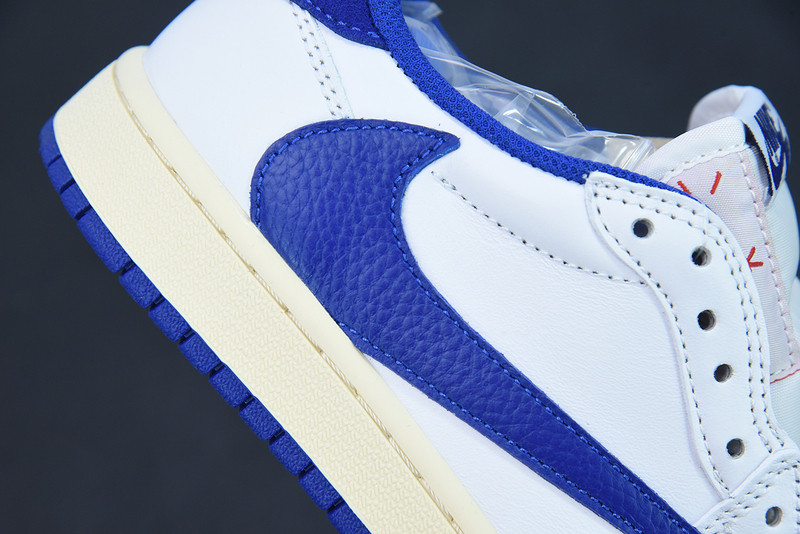 FRAGMENT DESIGN X TRAVIS SCOTT X AIR JORDAN 1 RETRO LOW WHITE ROYAL BLUE DM9868-218