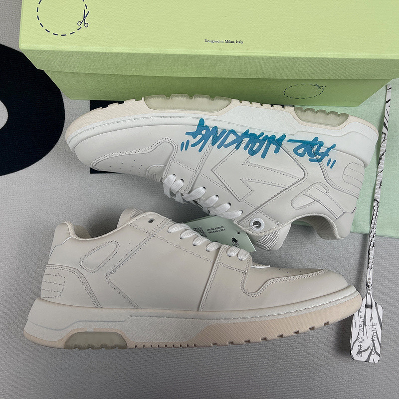 OF™ C/O VIRGIL ABLOH OUT OF OFFICE LOW-TOP LEATHER SNEAKERS ‘OOO“