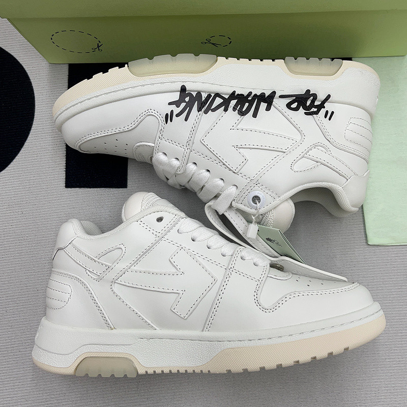 OF™ C/O VIRGIL ABLOH OUT OF OFFICE LOW-TOP LEATHER SNEAKERS ‘OOO“
